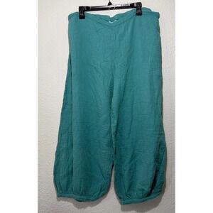 Bryn Walker XXL Womens Plus Cotton BOHO Earthy Hippie Peasant Baggy Wide Leg
